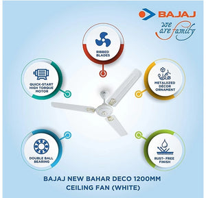 Bajaj Ceiling Fan New Bahar Deco 1200mm